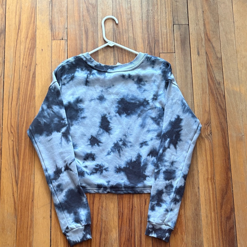 90 Degree By Reflex Tie-Dye Sweatshirt - Black and Gray - Picture 3 of 3